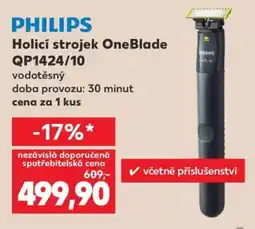Kaufland Philips Holicí strojek OneBlade QP1424/10 nabídka