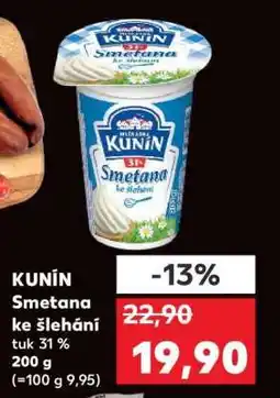 Kaufland Kunín Smetana ke šlehání nabídka