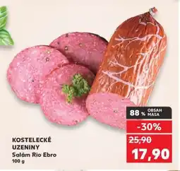 Kaufland KOSTELECKÉ UZENINY Salám Rio Ebro 100 g nabídka
