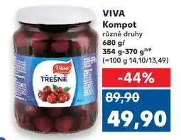Kaufland VIVA Kompot různé druhy nabídka