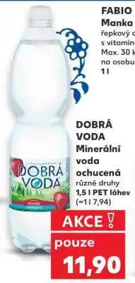 Kaufland Dobrá voda minerální voda ochucená nabídka