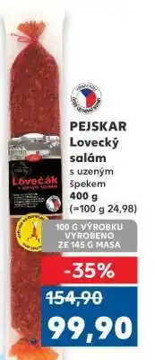 Kaufland PEJSKAR Lovecký salám s uzeným špekem nabídka