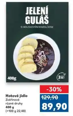 Kaufland Jelení guláš s houskovým knedlíkem nabídka