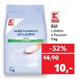 Kaufland Sůl s jódem a fluorem 1 kg nabídka