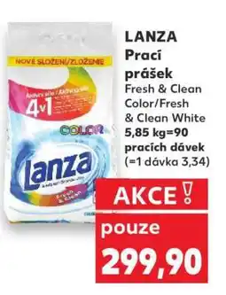 Kaufland LANZA Prací prášek Fresh & Clean Color/Fresh & Clean White nabídka
