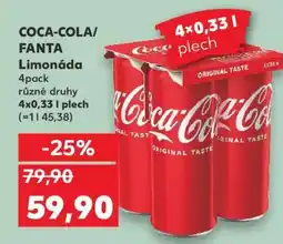 Kaufland COCA-COLA/FANTA Limonáda 4pack nabídka