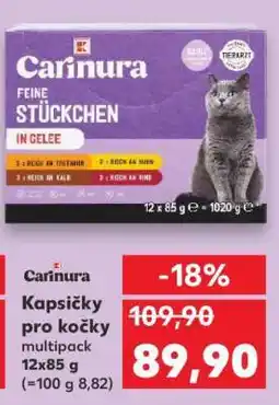 Kaufland Carinura Kapsičky pro kočky multipack nabídka