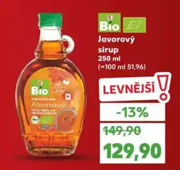 Kaufland BIO JAVOROVÝ SIRUP nabídka