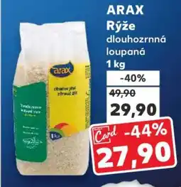 Kaufland ARAX Rýže dlouhozrnná loupaná 1 kg nabídka