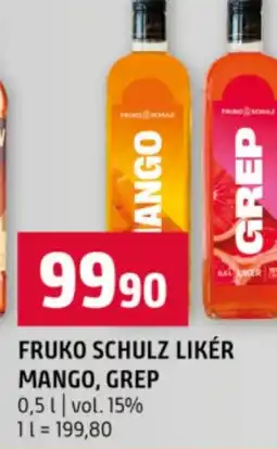 Terno Fruko schulz likér mango, grep nabídka