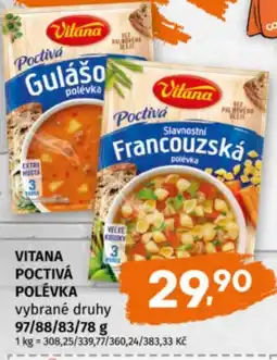 Terno Vitana poctivá polévka nabídka