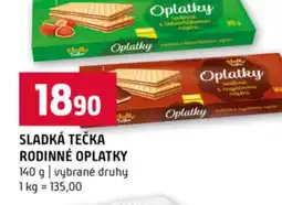 Terno Sladká tečka rodinné oplatky nabídka