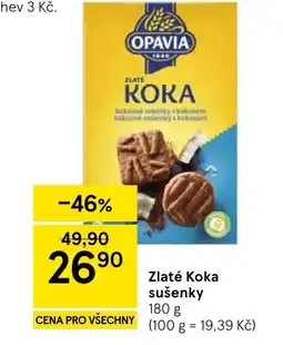 Tesco Zlaté Koka sušenky nabídka
