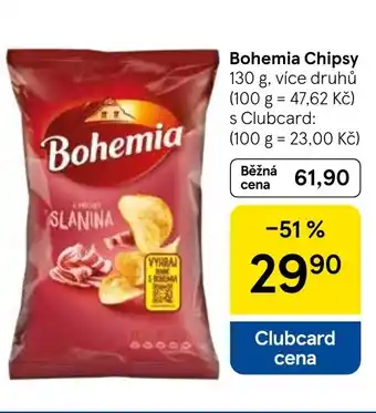 Tesco Bohemia Chipsy nabídka