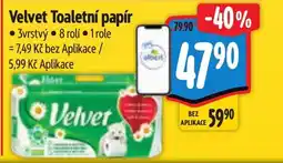 Albert Velvet Toaletní papír nabídka