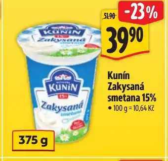 Albert Kunín Zakysaná smetana 15% nabídka