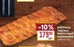 Billa Grill Party Vepřová žebra na gril marinovaná cena za nabídka