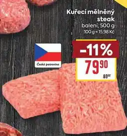 Billa Kuřecí mělněný steak balení nabídka