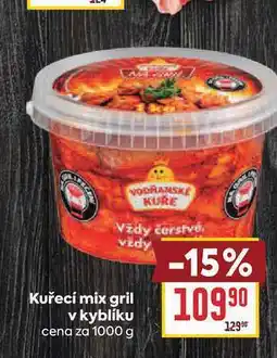Billa Kuřecí mix gril v kyblíku cena za nabídka