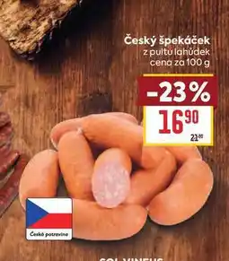Billa Český špekáček z pultu lahůdek cena za nabídka