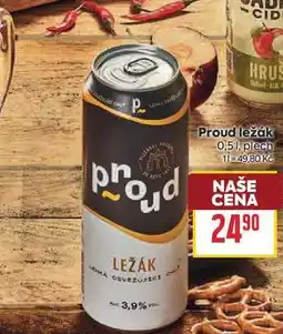 Billa Proud ležák 0,51, plech nabídka