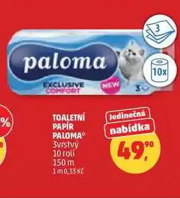 Penny Market TOALETNÍ PAPÍR PALOMA, 10 rolí nabídka
