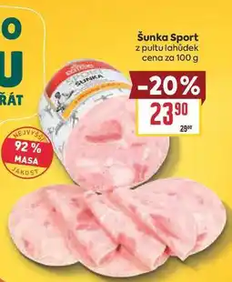 Billa Šunka Sport z pultu lahůdek cena za nabídka