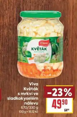Billa Viva Květák s mrkvi ve sladkokyselém nálevu 670/330 g nabídka