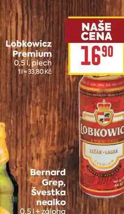 Billa Lobkowicz Premium 0,51, plech nabídka