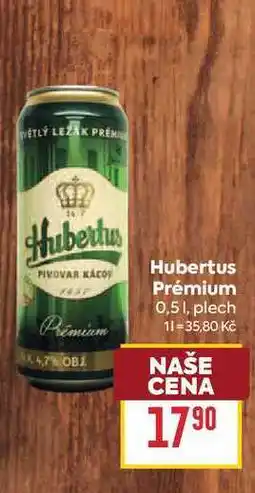 Billa Hubertus Prémium 0,5l, plech nabídka