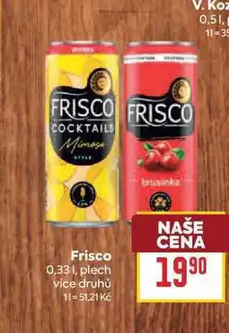 Billa Frisco 0,331, plech nabídka