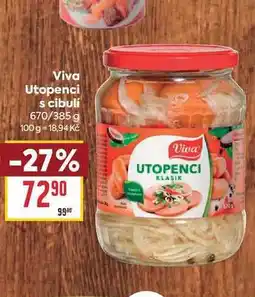 Billa Viva Utopenci s cibulí 670/385 g nabídka
