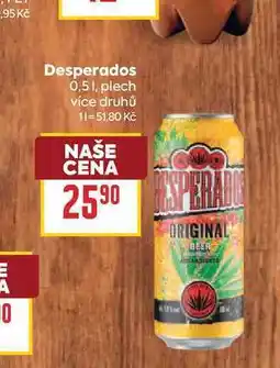 Billa Desperados 0,51, plech nabídka