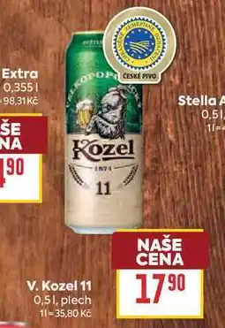 Billa V. Kozel 11 0,51, plech nabídka