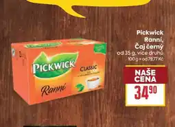 Billa Pickwick Ranni, Čaj černý od nabídka