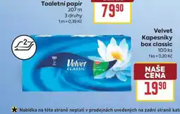 Billa Velvet Kapesníky box classic 100 ks nabídka