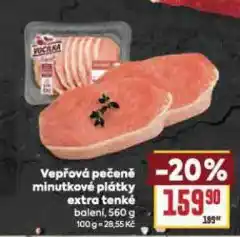 Billa Vepřová pečeně minutkové plátky extra tenké nabídka