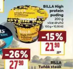 Billa Billa high protein puding nabídka