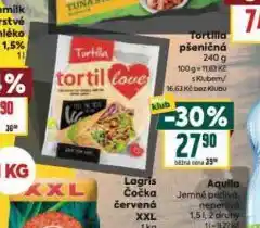 Billa Tortilla pšeničná nabídka
