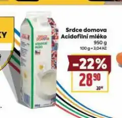 Billa Acidofilní mléko nabídka