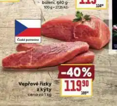 Billa Vepřové řízky z kýty nabídka