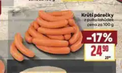 Billa Krůtí párečky nabídka