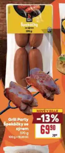 Billa Grill party špekáčky se sýrem nabídka
