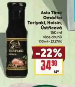 Billa Asie time teriyaki, holsin, ústřicová omáčka nabídka
