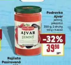 Billa Podravka ajvar nabídka