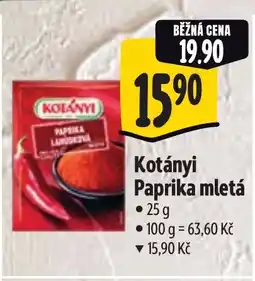 Albert Kotányi Paprika mletá nabídka