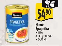 Albert Hamé Špagetka nabídka