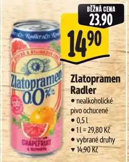 Albert Zlatopramen Radler nabídka