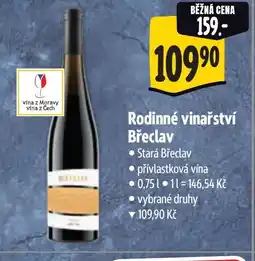 Albert Rodinné vinařství Břeclav nabídka