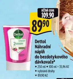 Albert Dettol Náhradní náplň do bezdotykového dávkovače nabídka